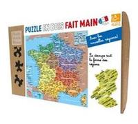 Puzzle bois 24 pièces GEOGRAPHIE CARTE DE FRANCE REGIONS PMW Multicolore Multicolore G