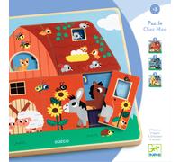 Puzzle bois 3 niveaux Chez moo Djeco