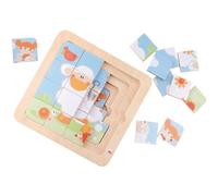 Puzzle Bois 4 en 1 Tonte du Mouton - Jouets en Bois