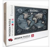 Puzzle Bois 4000 Pièces Carte du Monde, Bleu Puzzle Adultes avec Boîte 141x87cm, Activité Familiale, Jeu éducatif Défi énigme de Qualité Supérieure, pour Adultes Adolescent, Idee Cadeau Femme, R-8879