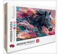 Puzzle Bois 4000 Pièces Graffiti, Cheval Puzzle Adultes avec Boîte 141x87cm, Activité Familiale, Jeu éducatif Défi énigme de Qualité Supérieure, pour Adultes Adolescent, Idee Cadeau Femme, S-2230