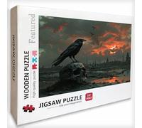 Puzzle Bois 4000 Pièces Noir, Oiseau Puzzle Adultes avec Boîte 141x87cm, Activité Familiale, Jeu éducatif Défi énigme de Qualité Supérieure, pour Adultes Adolescent, Idee Cadeau Femme, 9-3777