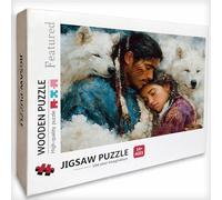 Puzzle Bois 6000 Pièces Loup, Homme Puzzle Adultes avec Boîte 179x105cm, Activité Familiale, Jeu éducatif Défi énigme de Qualité Supérieure, pour Adultes Adolescent, Idee Cadeau Femme, E-2372
