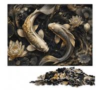Puzzle Bois À Thème, Adulte, Dual Koi Fish Serenade, 1000 pièces | Une activité puzzle flexible: un montage clair zone par zone le w nd.