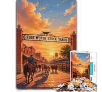 Puzzle Bois À Thème, Adulte, Fort Worth, 1000 pièces | Cadeau puzzle : cadeau sans écran pour Noël, loisir pour amateur de puzzle.