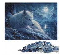 Puzzle Bois À Thème, Adulte, Lonely White Wolf, 1000 pièces | Puzzle adulte - progression pièce après pièce avec un objectif clair à son propre rythme.
