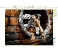 Puzzle · Bois, Acier et Regard de Boxeur | Regard de boxeur depuis le tunnel de l'aventure · 1000 pièces · Format assemblé 64 × 48 cm · CALVENDO Puzzle