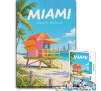 Puzzle Bois Adulte, Miami 1, 1000 pièces | Une activité sans écran autour de la table: une progression régulière à la maison.