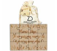 Puzzle Bois Annonce Grossesse Grand-Parents Mamie Papi Je Vous Aime Déjà - Casse-Tête Personnalisé 12 Pièces, Cadeau Original Naissance Bébé avec Pochette - Zinello Design
