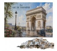Puzzle Bois Cadeau, Adultes, Visit Arc De Triomphe, 1000 pièces | Cadeau puzzle - montage structuré des bords vers les zones du motif seul ou à plusieurs.