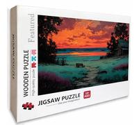 Puzzle Bois Coucher De Soleil, Cottagee Puzzle 2000 Pièces Adultes avec Boîte 99x70cm, Activités de Loisirs en Famille, Jeu éducatif Défi énigme de Qualité Supérieure, pour Adultes Adolescent, Q-4537