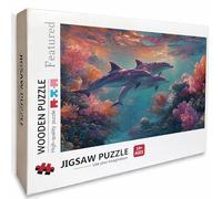 Puzzle Bois Dauphin, OcéAn Puzzle 2000 Pièces Adultes Avec Boîte 99x70cm, Activités de Loisirs en Famille, Jeu éducatif Défi énigme de Qualité Supérieure, pour Adultes Adolescent, Cadeau Homme, 3-1739