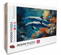 Puzzle Bois Dauphin, OcéAn Puzzle 5000 Pièces Adultes avec Boîte 156x105cm, Activités de Loisirs en Famille, Jeu éducatif Défi énigme de Qualité Supérieure, pour Adultes Adolescent, Cadeau, 0-7160