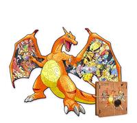 Puzzle Bois Dragon Feu Inspiré Univers Japonais pour Enfants Adultes 70 Pièces Activité Créative Décoratif Relaxant Cadeau Original Casse-Tête Artisanat Manga Fantastique Découpé au Laser Éducatif