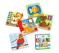 Puzzle Bois Enfant 70 Pièces Découpé au Laser Activité Créative et Éducative Jeu Calme Garçon Fille 8 Ans Artisanat Décoratif Durable Cadeau Original Motricité Fine Concentration Relaxation Nature