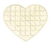 puzzle bois forme coeur livre d'or - hobi dek0012 Gris G