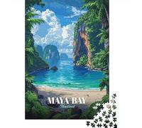 Puzzle Bois pour Adultes, Maya Bay Thailand Tropical Paradise, 1000 pièces