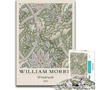 Puzzle Bois pour Adultes, William Morris Windrush Floral Green, 1000 pièces | À offrir : Puzzle pour passionné: moment puzzle seul ou à plusieurs à son propre rythme.