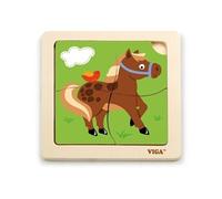 puzzle bois puzzle cheval 4 pièces