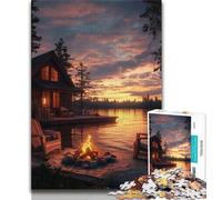 Puzzle Bonfire by The River pour Adultes, 1000 pièces, Jeu éducatif, idéal comme Cadeau pour Toute la Famille (75x50cm)