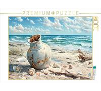 Puzzle · Bonheur en éclats | La mer, la plage et un trésor · IA générée · 1000 pièces · Format assemblé 64 × 48 cm · CALVENDO Puzzle