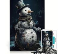 Puzzle Bonhomme de Neige 1000 pièces pour Adolescents Renforce la mémoire Calme et détente Bords Lisses (50x75cm)