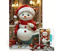 Puzzle Bonhomme de Neige dans Une Baignoire, 1000 pièces, pour Adolescents, Jeu de réflexion Relaxant, découpe soignée, Cadeau raffiné (50x75cm)