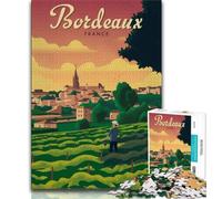 Puzzle Bordeaux 1000 pièces pour Adultes et Adolescents, Jeu Stimulant, idéal comme Cadeau pour Toute la Famille 38x26cm