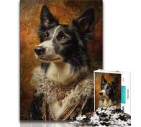 Puzzle Border Collie 1000 pièces pour Adultes et Adolescents, Jeux d'activités familiales stimulants, Jouet à Faire soi-même pour décoration Murale de la Maison (38x26cm)