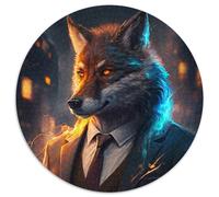 Puzzle Boss Wolf 1000 pièces Puzzle Rond 1000 pièces Idéal pour Les Amoureux, Cadeau Parfait pour Noël, Le Nouvel an, la Saint-Valentin (67,5x67,5cm)