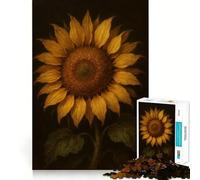 Puzzle botanique de 1000 pièces représentant Un Tournesol, idéal pour Les Adolescents Jeu de logique Claire, Passe-Temps apaisant, découpe Parfaite, Cadeau Classique 50x75cm