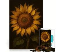 Puzzle botanique de tournesols 1000 pièces pour Adolescents, Jeu de logique Clair, Loisirs faciles, découpe Parfaite, Cadeau d'anniversaire 38x26cm