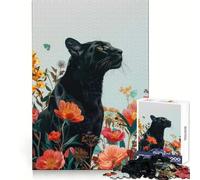 Puzzle botanique Panthère Noire pour Adultes, 1000 pièces, pour stimuler l'esprit, Calmer et se distraire, Bords Uniformes, Art, Cadeau de Noël (50x75cm)