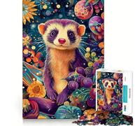 Puzzle botanique Vibrant de Furet 1000 pièces pour Adolescents Stimule l'esprit Ajustement Parfait Loisirs captivants pour des Moments de détente à la Maison (38x52cm)