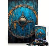 Puzzle Bouclier Viking Bleu pour Adolescents 1000 Pièces Développe la Dextérité Mentale Plaisir Détente Découpe Premium (38x26cm)