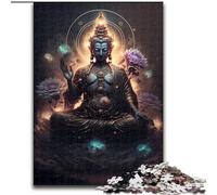 Puzzle Bouddha 1000 pièces en Bois, Casse-tête Stimulant pour Adolescents, soirée de Jeux en Famille Amusante, 1000 pièces(50x75cm)