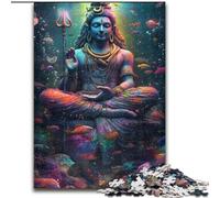 Puzzle Bouddha 1000 pièces pour Adultes et Adolescents, Jeux éducatifs à Faire soi-même avec Affiche et fiche de Questions Assorties (50x75cm)