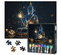 Puzzle Bouddha adulte 1000 blocs, puzzle de croix assis de Bouddha pour adultes, puzzles ou jouets pour amis plus âgés, 50 x 70 cm