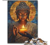 Puzzle Bouddha Art 1000 pièces pour Adolescents, adapté aux Personnes de 14 Ans et Plus Idées Cadeaux de décoration intérieure (50x75cm)