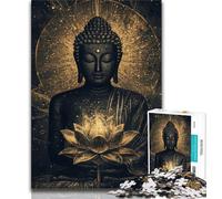Puzzle Bouddha Art 1000 pièces pour Adolescents, Cadeaux, Anti-Stress, défi Difficile, renforce l'amour Entre Couples (38x26cm)