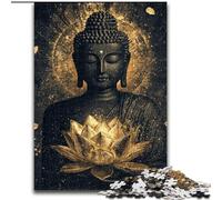 Puzzle Bouddha Art 1000 pièces pour Adolescents, Jeux éducatifs à Faire soi-même avec Affiche et fiche de Questions Assorties 14 Ans et Plus 26x38cm