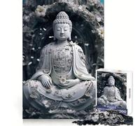 Puzzle Bouddha Blanc Adultes 1000 Pièces Jeu de réflexion stratégique et Pleine Conscience Évasion Assemblage précis Idée Cadeau (38x52cm)