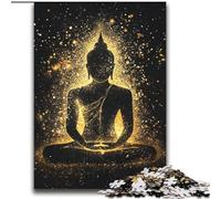 Puzzle Bouddha doré pour Adolescents, 2000 pièces, Jeu Stimulant et Jeu Familial, Cadeau d'anniversaire, décoration Murale 70x100cm