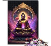 Puzzle Bouddha en Bois, 1000 pièces, pour Une Interaction familiale et Un défi cérébral, 1000 pièces(50x75cm)