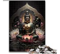 Puzzle Bouddha en Bois, 1000 pièces, pour Une Interaction familiale et Un défi cérébral, 1000 pièces(50x75cm)