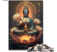 Puzzle Bouddha en Bois pour Adultes, 1000 pièces, Jeu de réflexion Stimulant à Faire soi-même, idéal pour Un Jeu Familial ou Un Cadeau décoratif(1000 pièces, 50x75cm)