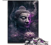 Puzzle Bouddha en Bois pour Adultes, 1000 pièces, Jeu de réflexion Stimulant à Faire soi-même, idéal pour Un Jeu Familial ou Un Cadeau décoratif(1000 pièces, 50x75cm)