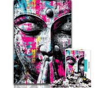 Puzzle Bouddha Fantastique 1000 pièces pour Adultes et Adolescents, Difficile à réaliser mais Amusant et Humoristique, Cadeau d'anniversaire, Cadeaux, Art Mural 38x52cm