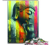 Puzzle Bouddha Graffiti 1000 pièces pour Adultes, Jeux Amusants, Chaque pièce est Unique - Jeu Familial Stimulant (26x38cm)
