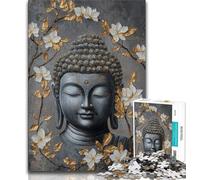 Puzzle Bouddha Noir et Blanc pour Adultes, 1000 pièces, Jeu éducatif Amusant et Humoristique pour Anniversaire (75x50cm)